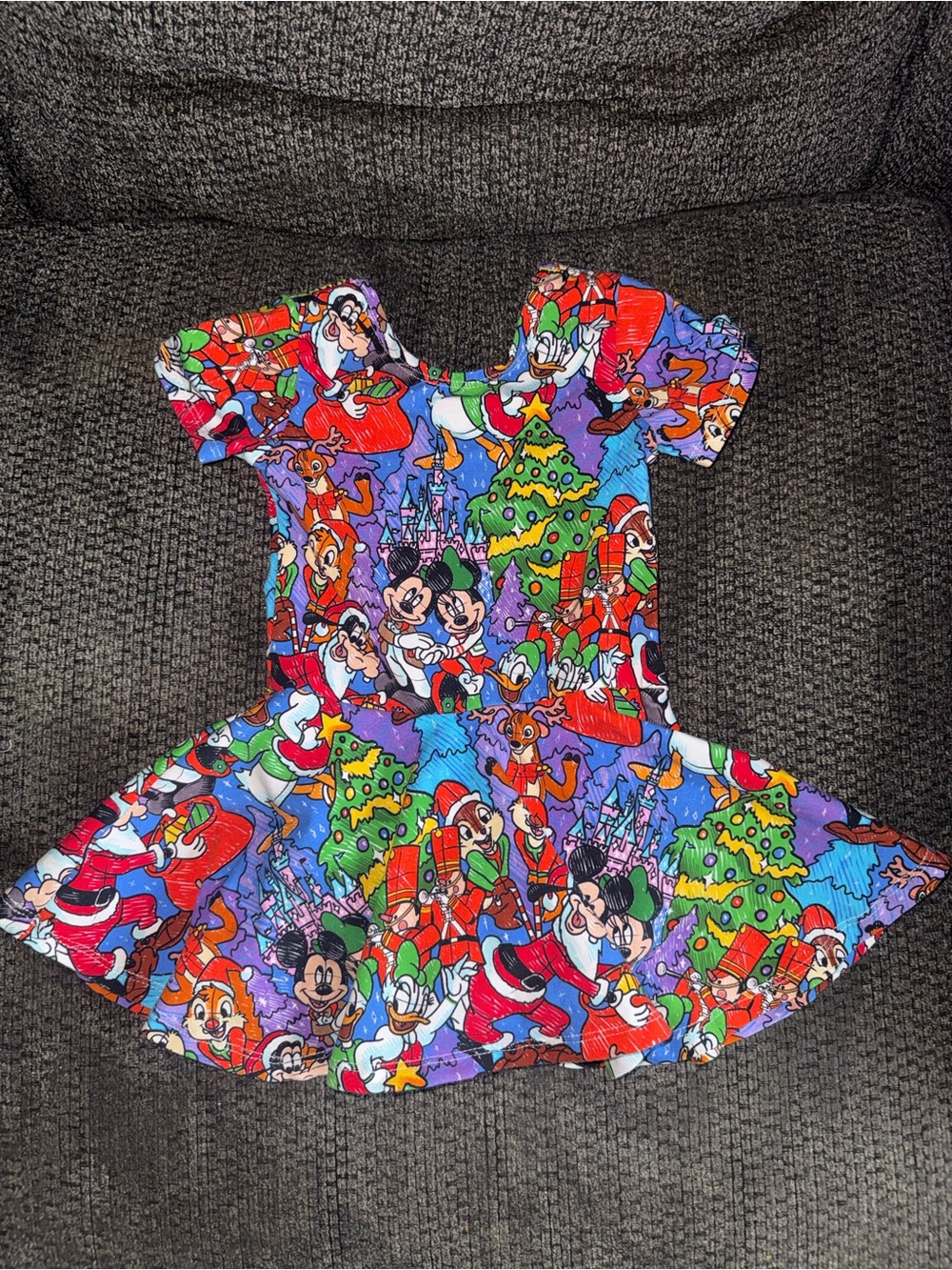 Spoiled and Flashy Disney Christmas Twirl Dress with attached bodysuit size 2/3